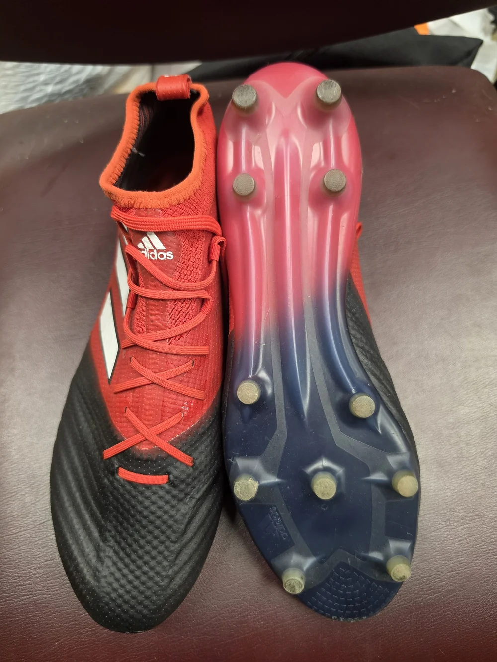 Adidas Red & Black Soccer Cleats